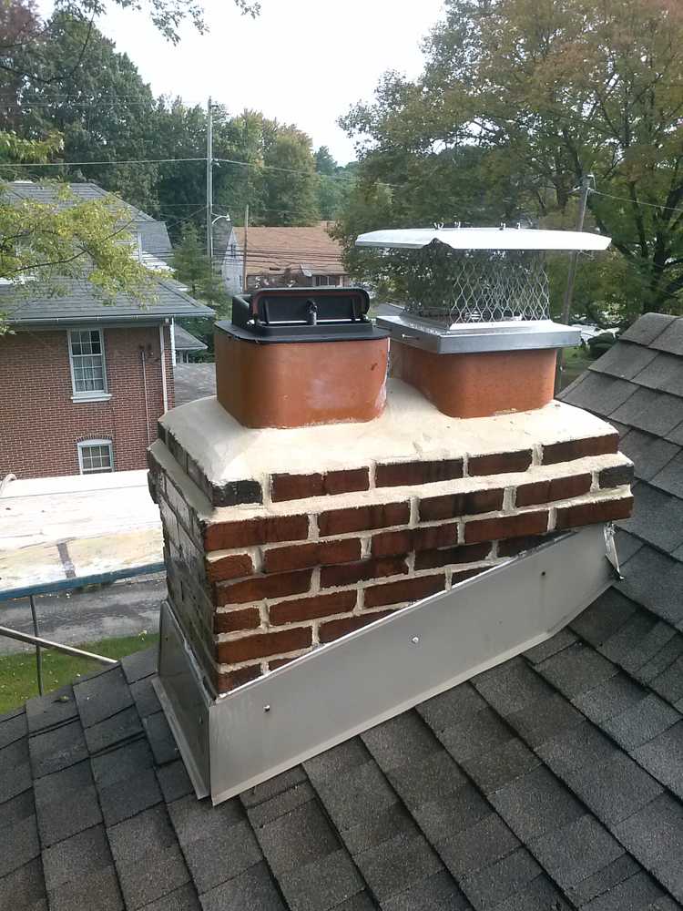 Brick Pointing - Top-Sealing Damper - New Flue Tiles - Cap - Crown