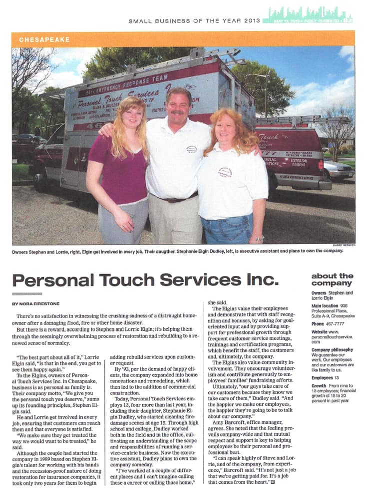Personal Touch Services Inc Project