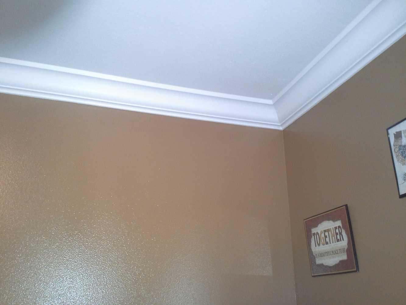 Crown molding, painting, and flooring