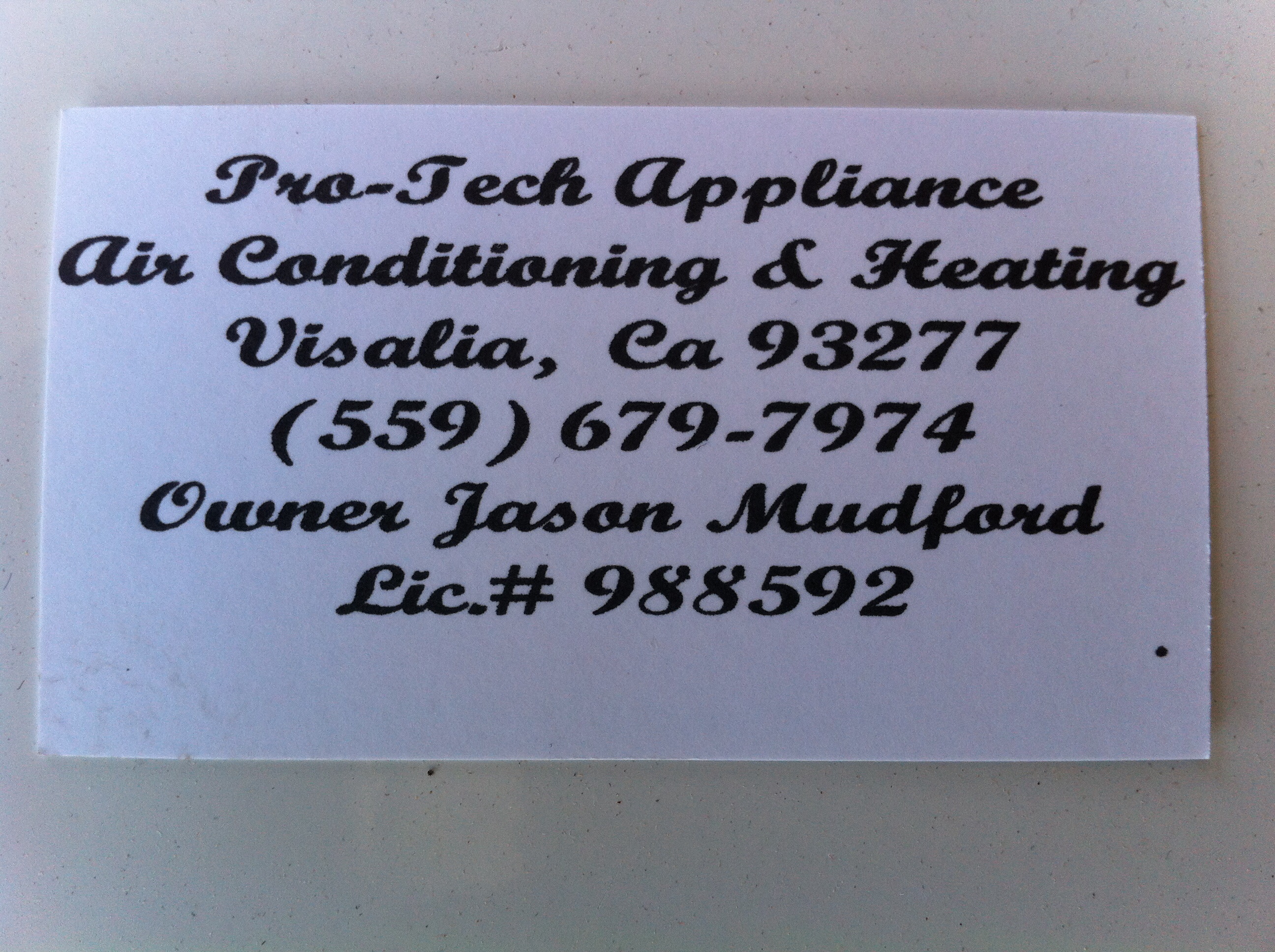 Pro-Tech Appliance & Air Conditioning