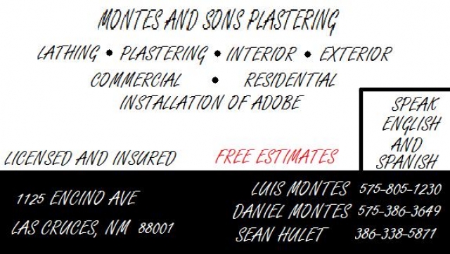 Montes and Sons Plastering