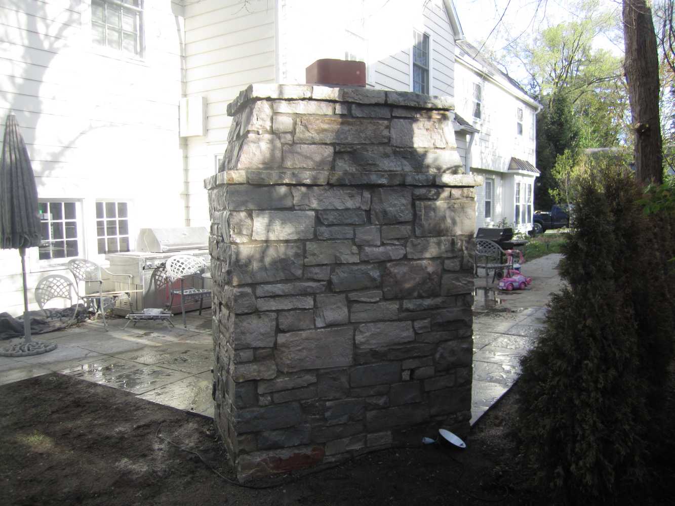 Birmingham Outdoor Natural Stone Fireplace