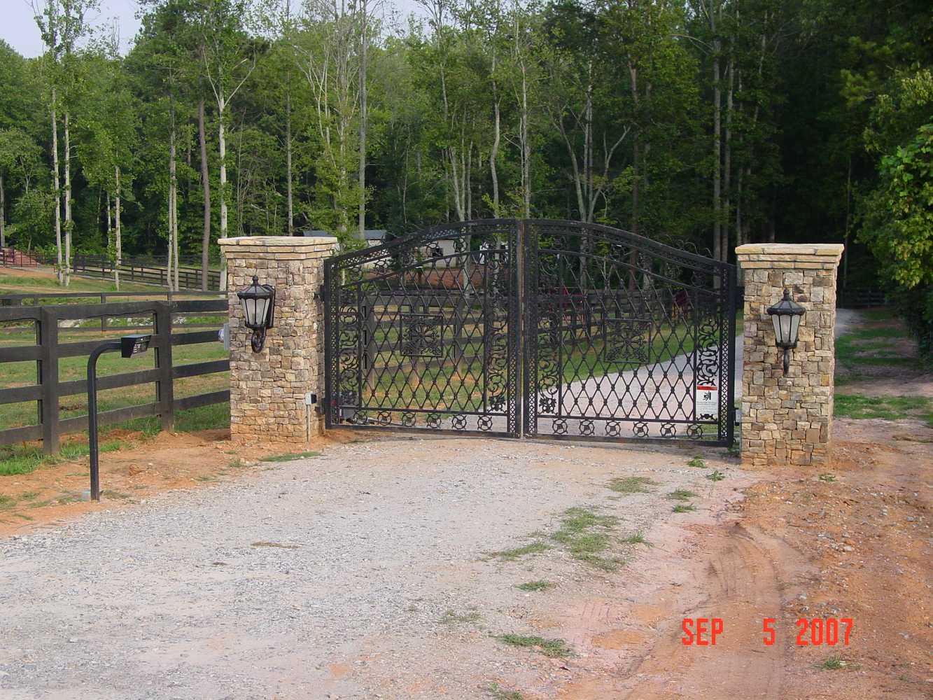 Residential Gates, Subdivision Entry gates, roadwork, stonework etc. Commercial gates