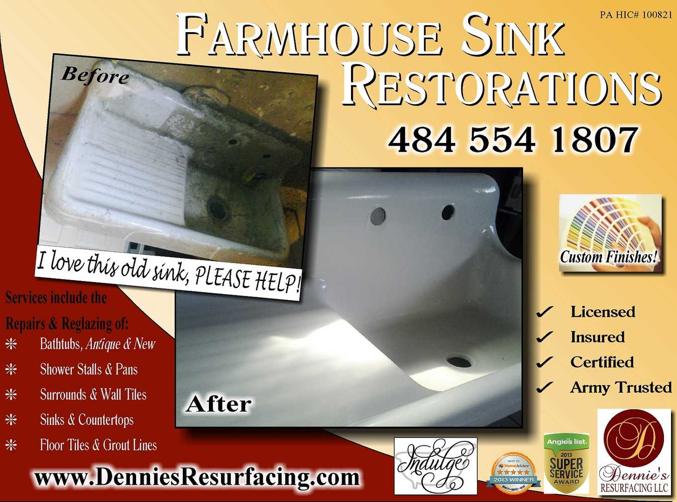 Sink Repairs & Restorations