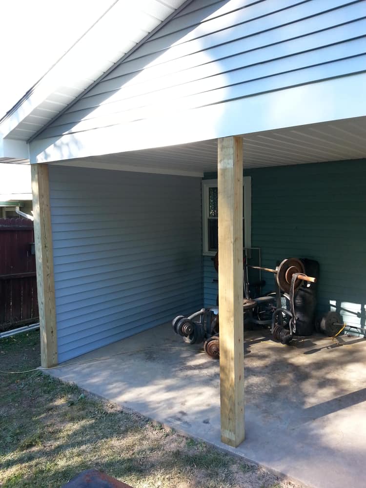 A covered patio we built.