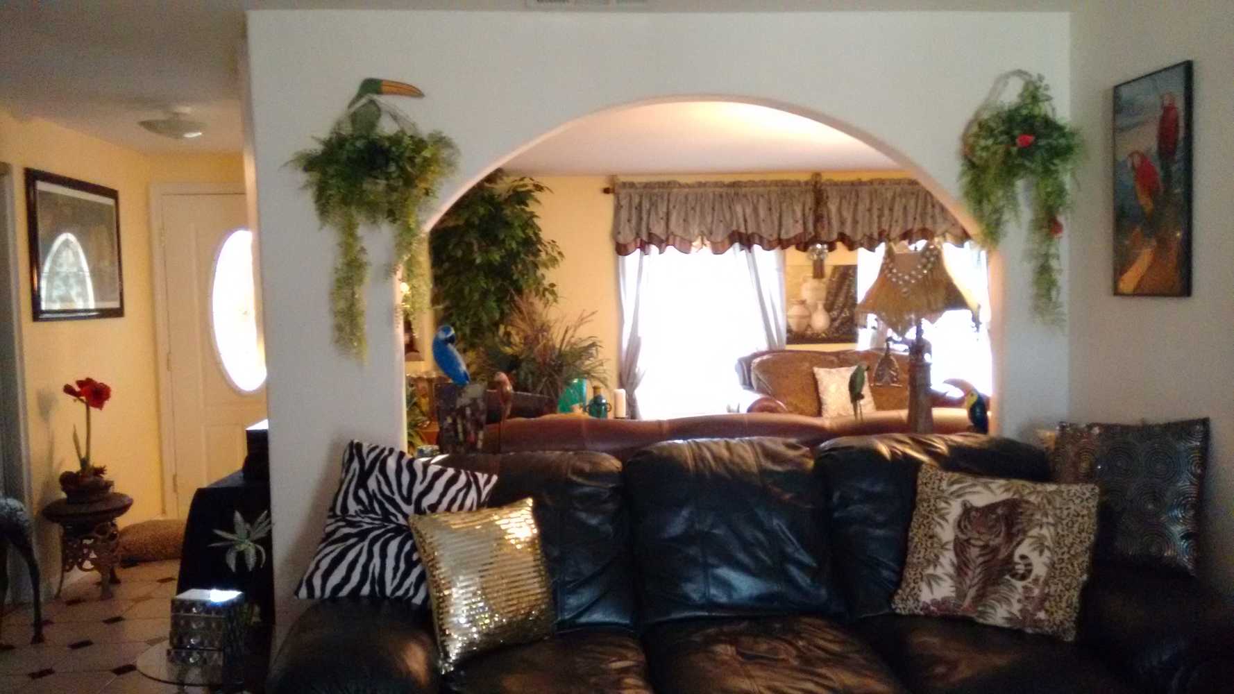 Archway from family room to living room