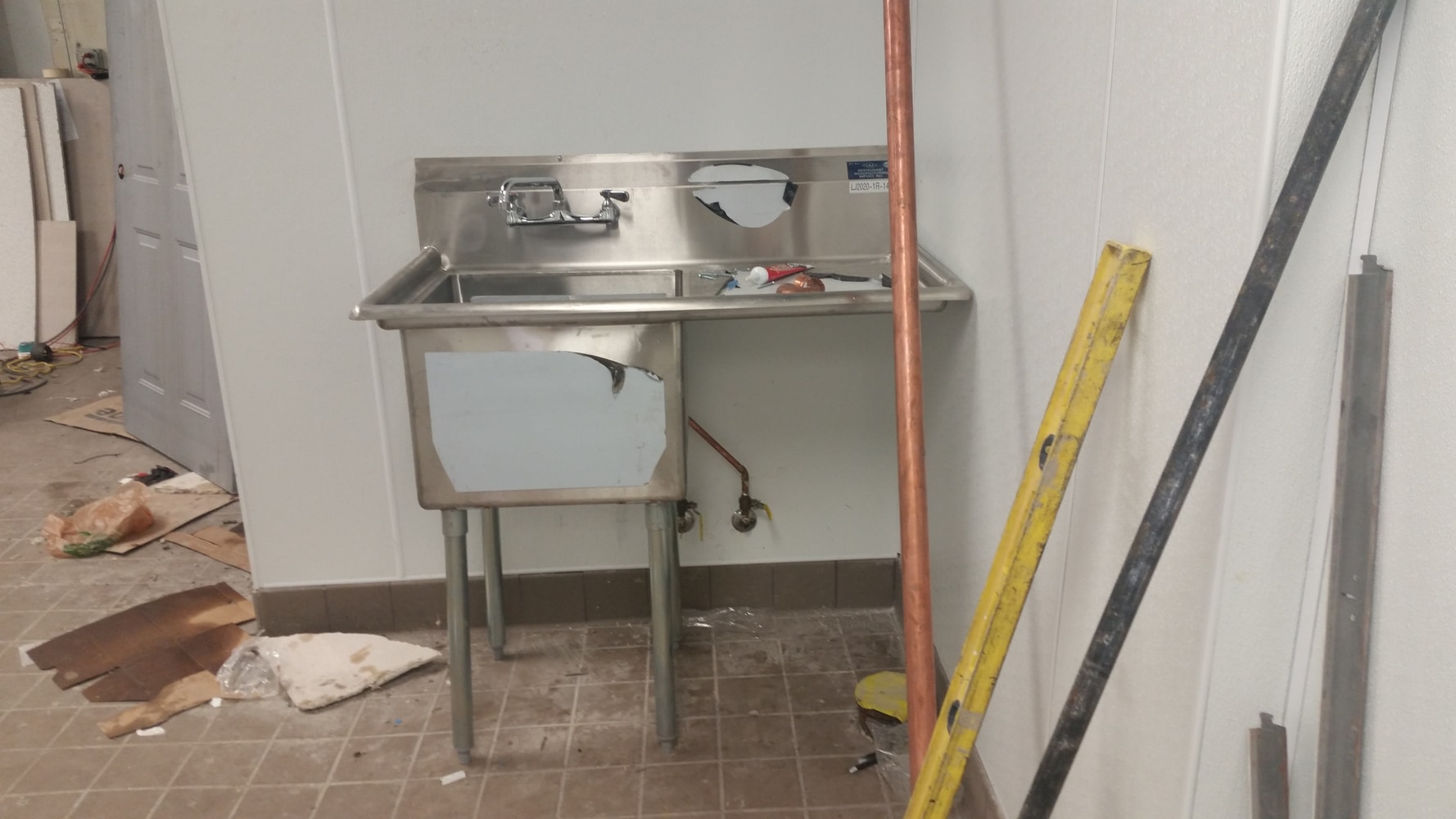 commercial plumbing job