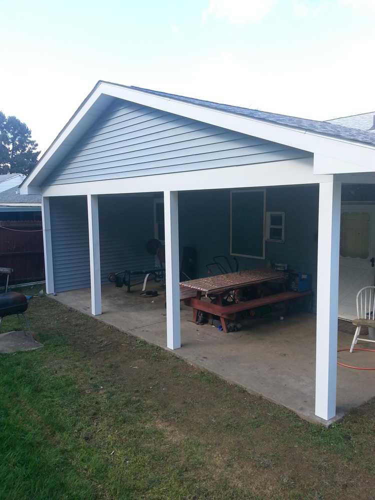 A covered patio we built.