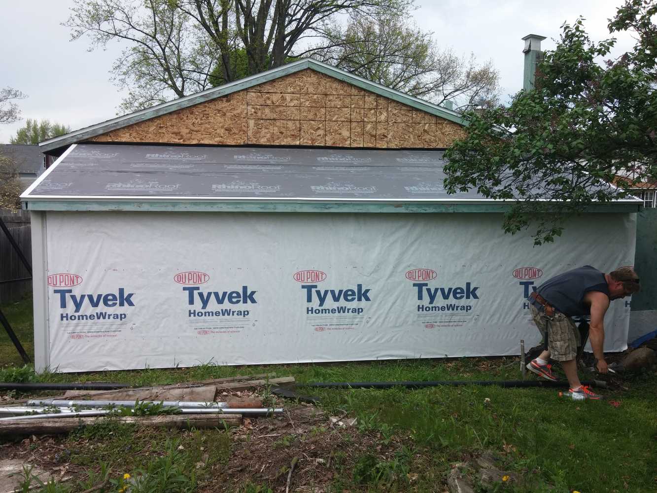 Garage Wall and Roof Repair