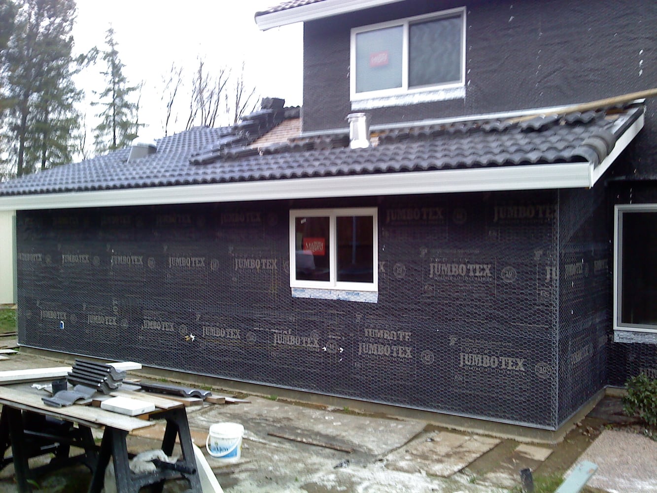 acrylic with sand finish