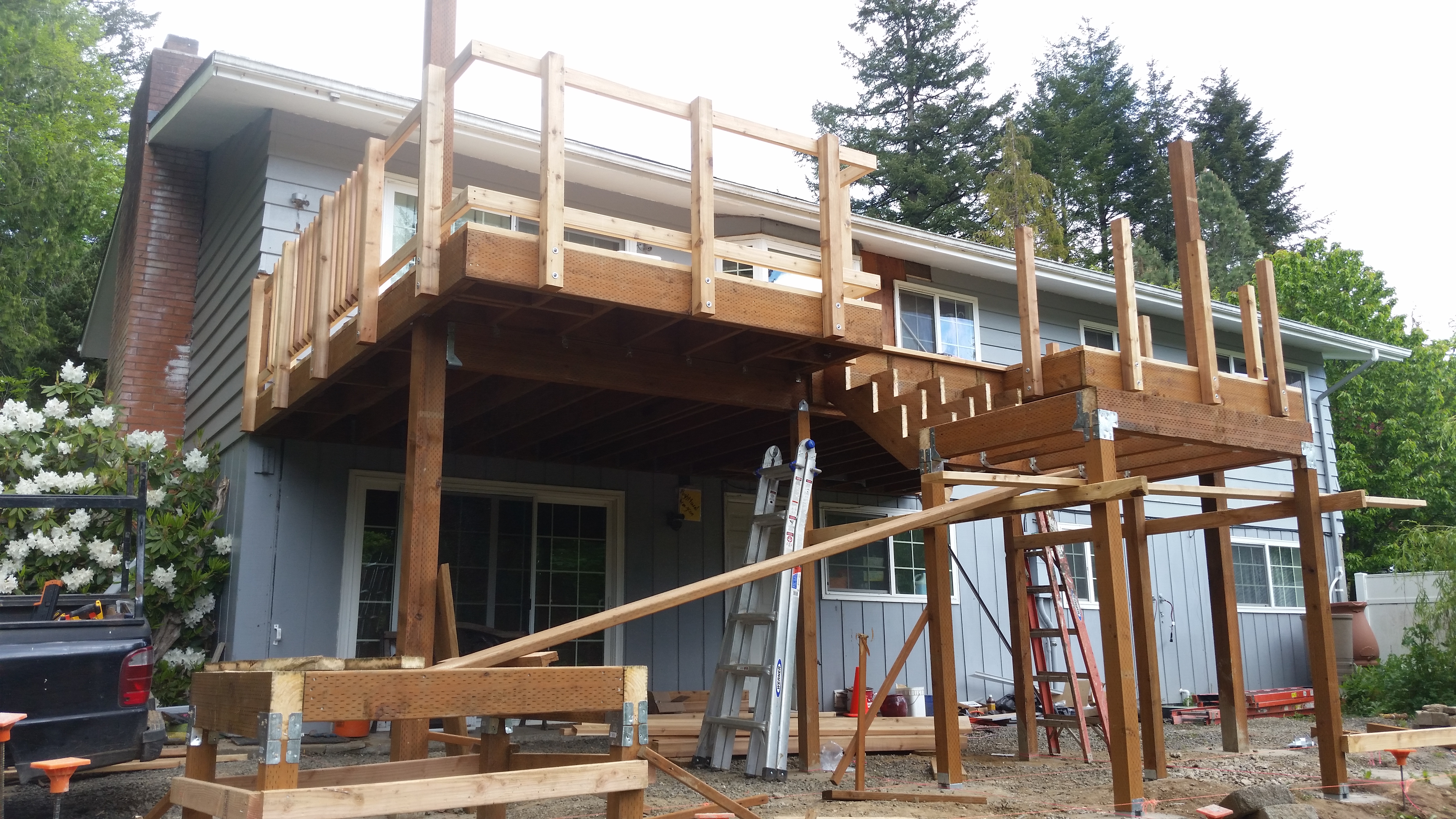 2nd Story Deck & Cover Progression pictures