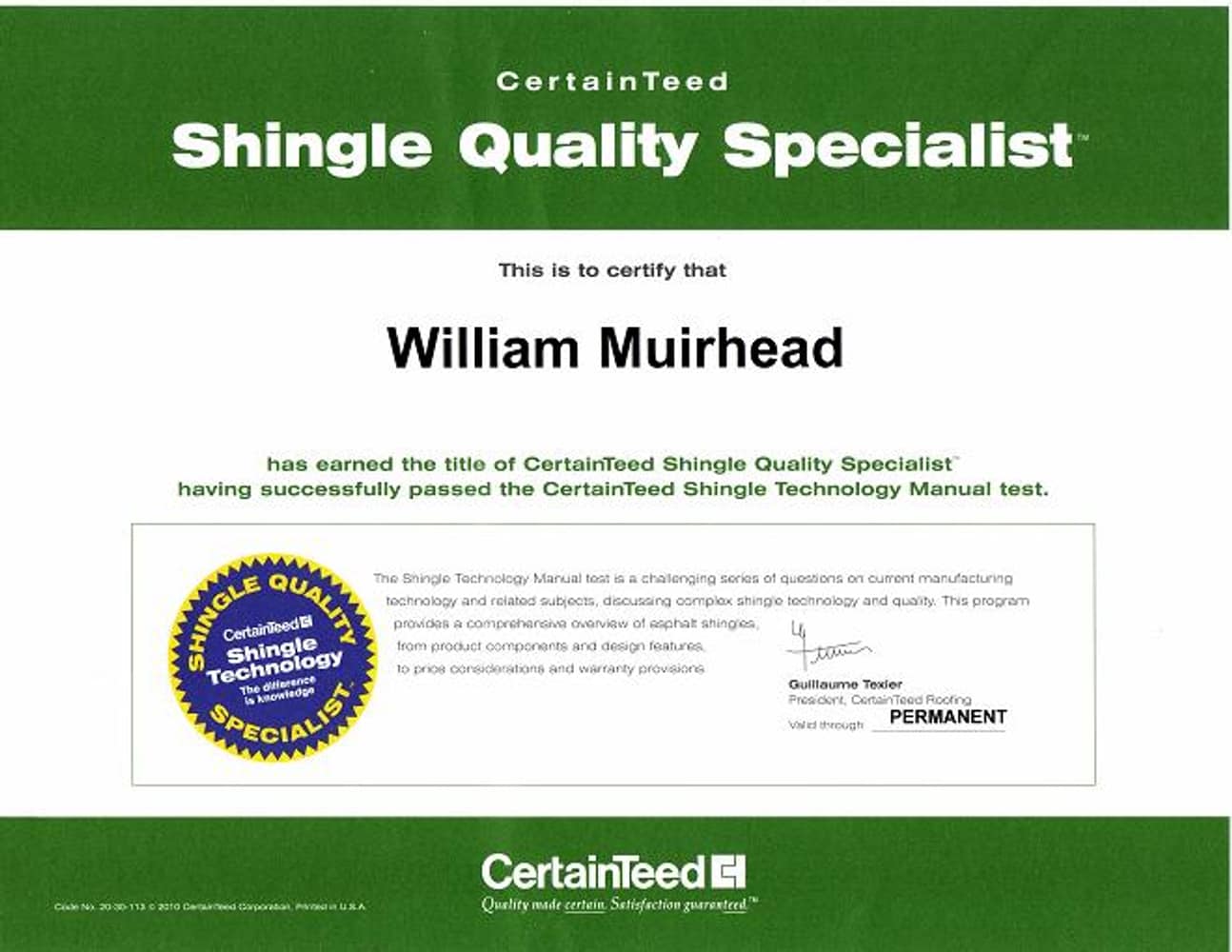 Certifications & Licensures