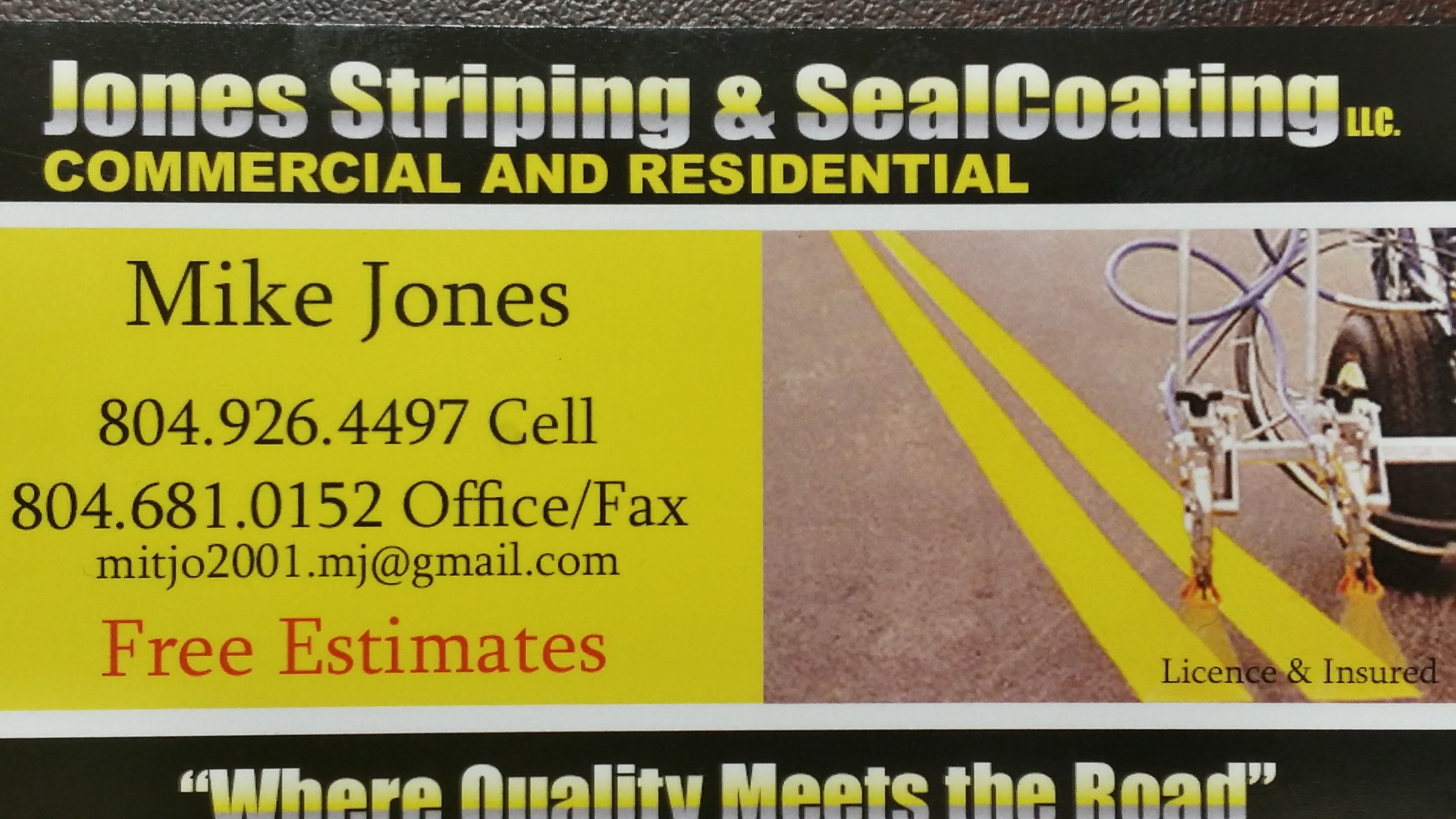 Jones Striping And Sealcoating Llc