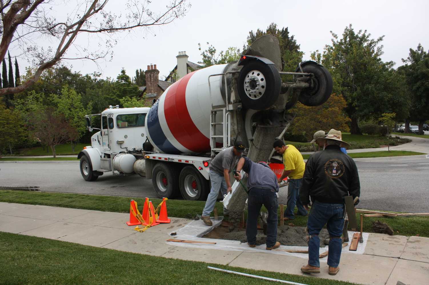 Repairing Sidewalks In Fremont Place.