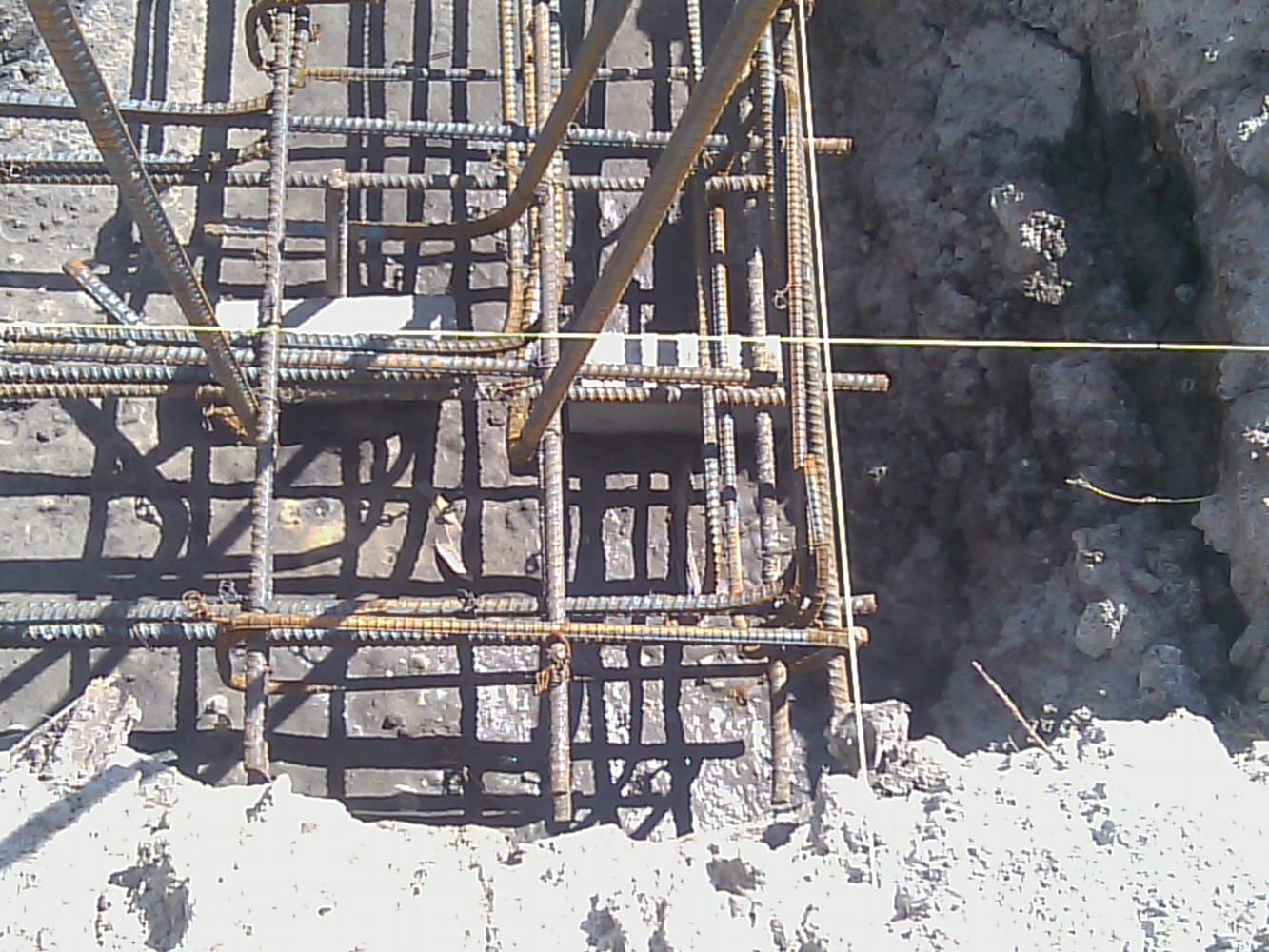 Concrete Footers with rebar supports. Inspected and passed