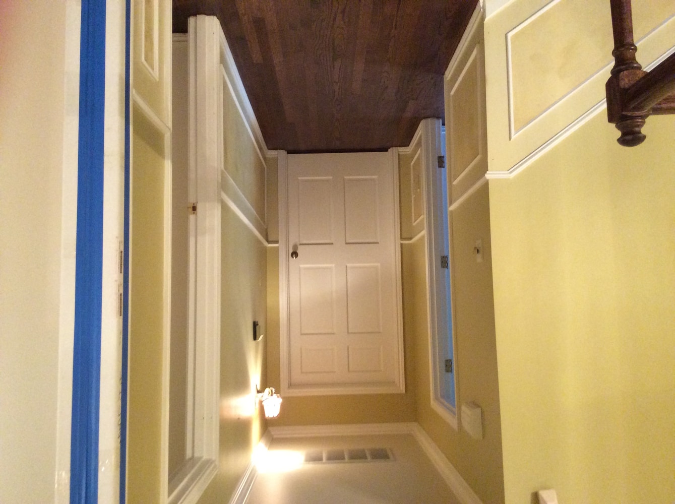 Interior before and after