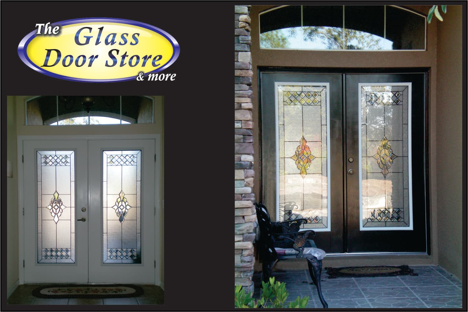 Wrought Iron glass doors for fiberglass exterior doors