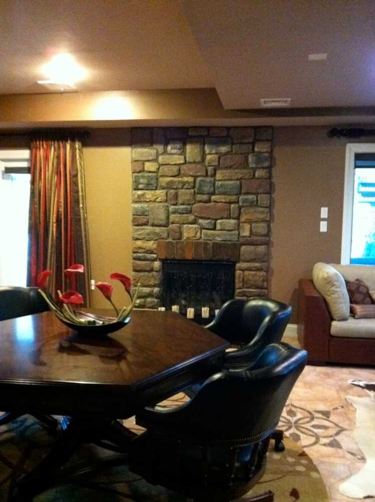 Basement Fireplace Remodel