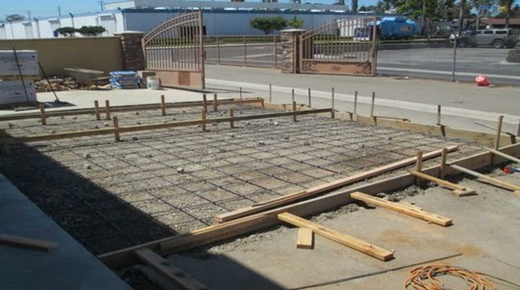 Concrete Foundation & Truck Entrance