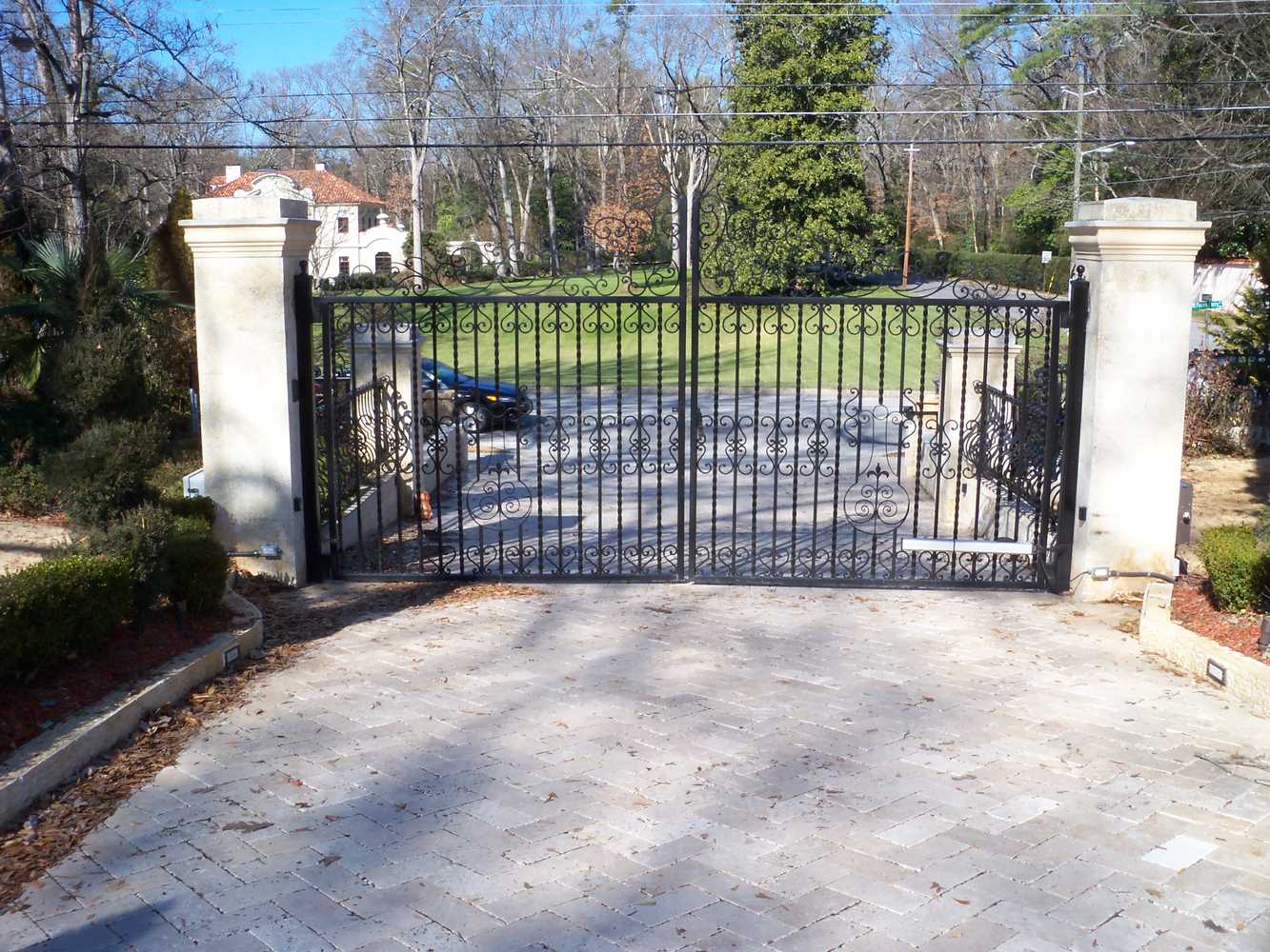 Residential Gates, Subdivision Entry gates, roadwork, stonework etc. Commercial gates