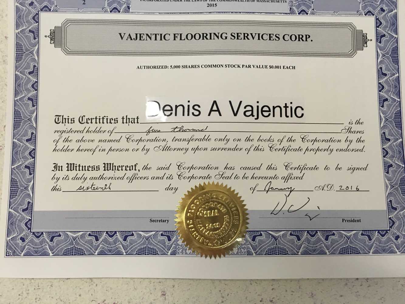 Photos from Vajentic Flooring Company Services Corp.
