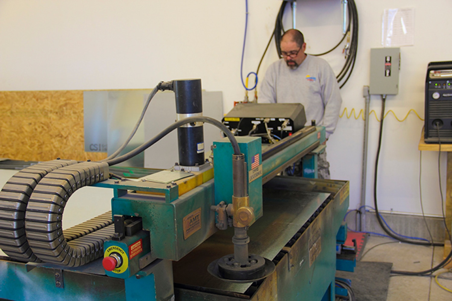 At the shop with Lou Fesmire