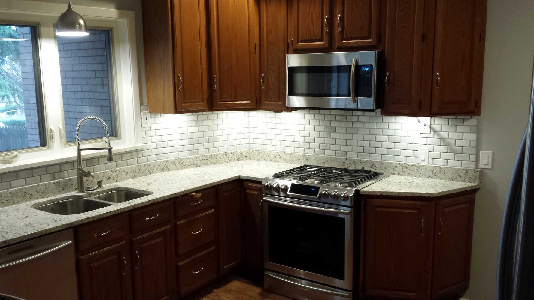 Custom tile backsplash installations