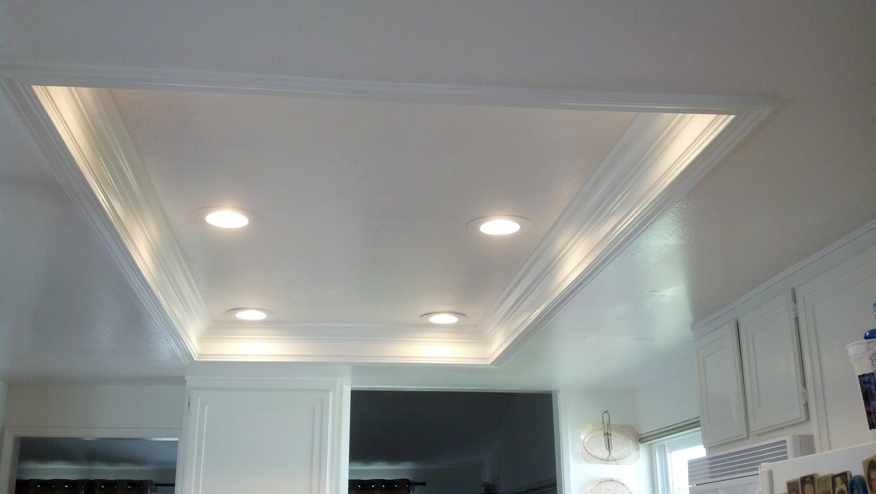Remodeled Kitchen Recessed Ceiling