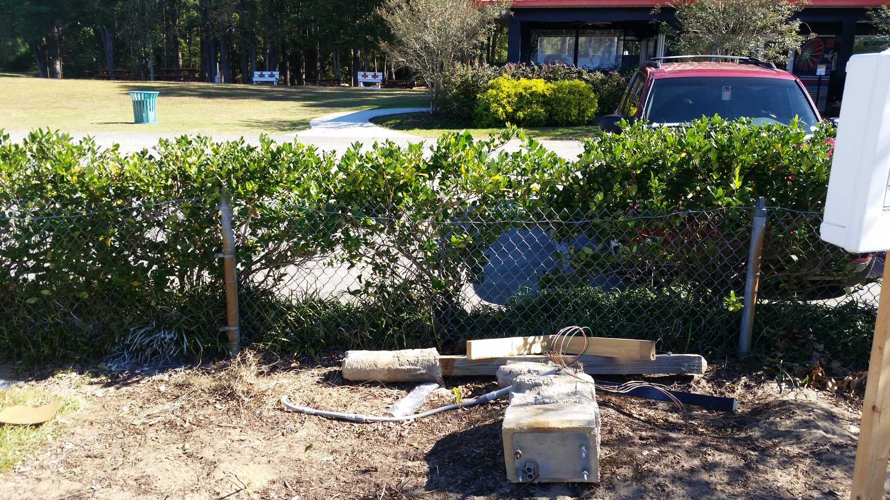 Heliport Fence Install