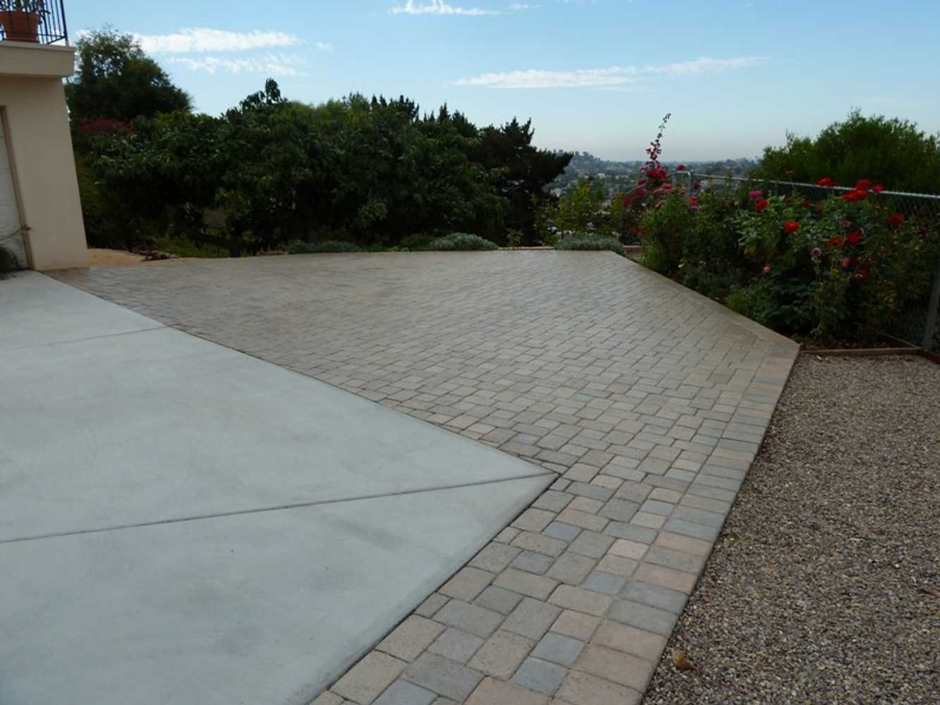 Paver Brick driveway in San Diego County