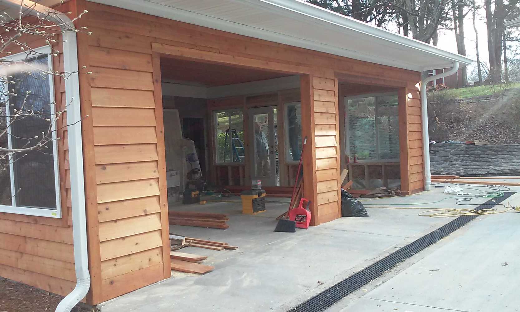 custom cedar garage