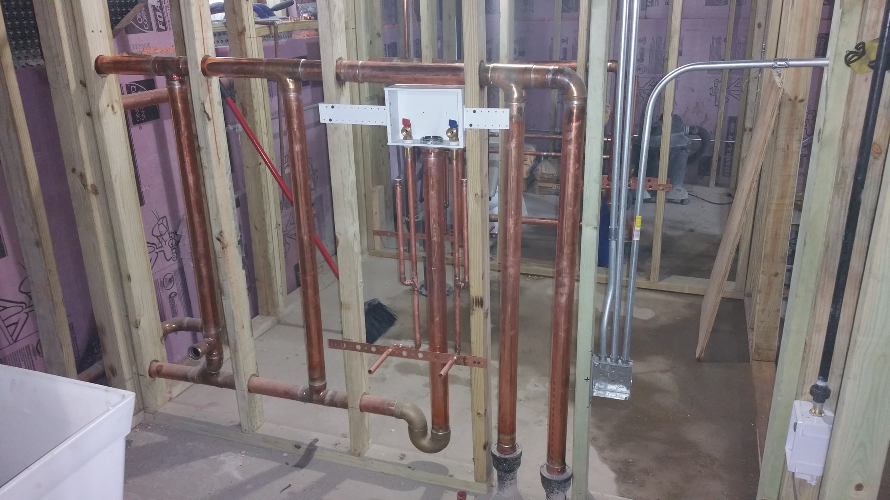 commercial plumbing job