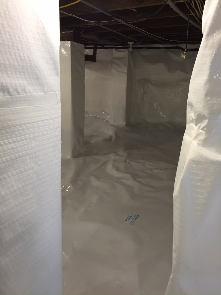 Crawlspace encapsulation in Sherborn, Massachusetts