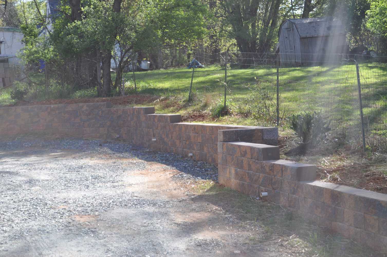 Retaining wall and patio in Potomac, MD