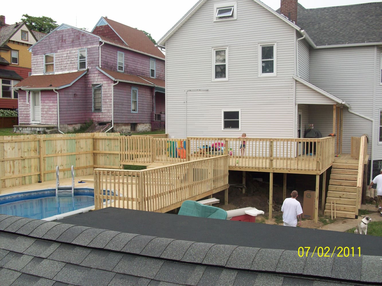 Outside deck