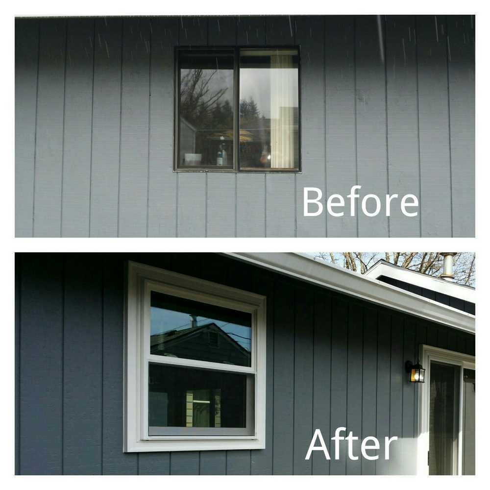 Windows on a 1970's ranch style home