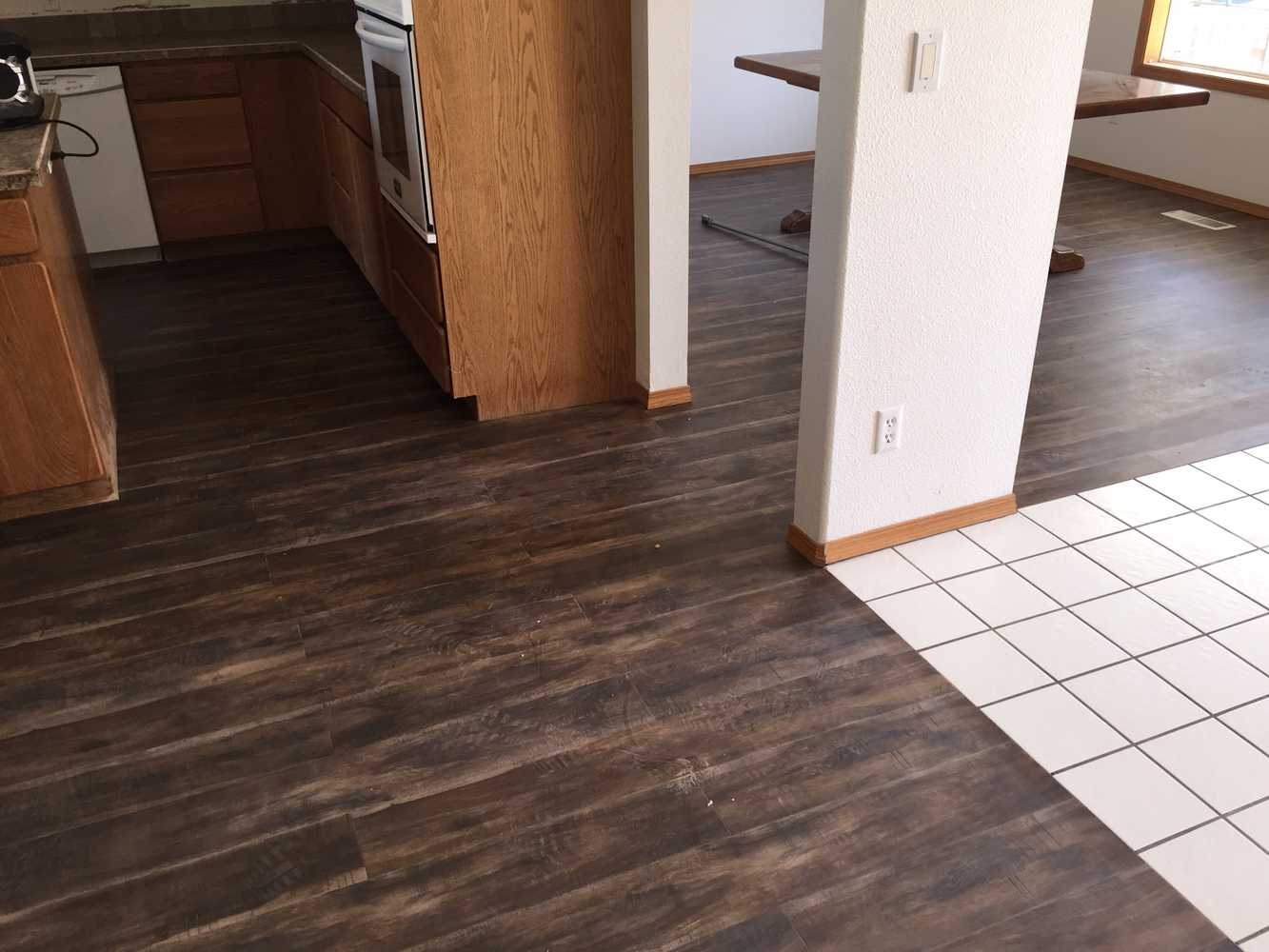 Custom floors and kitchen upgrades