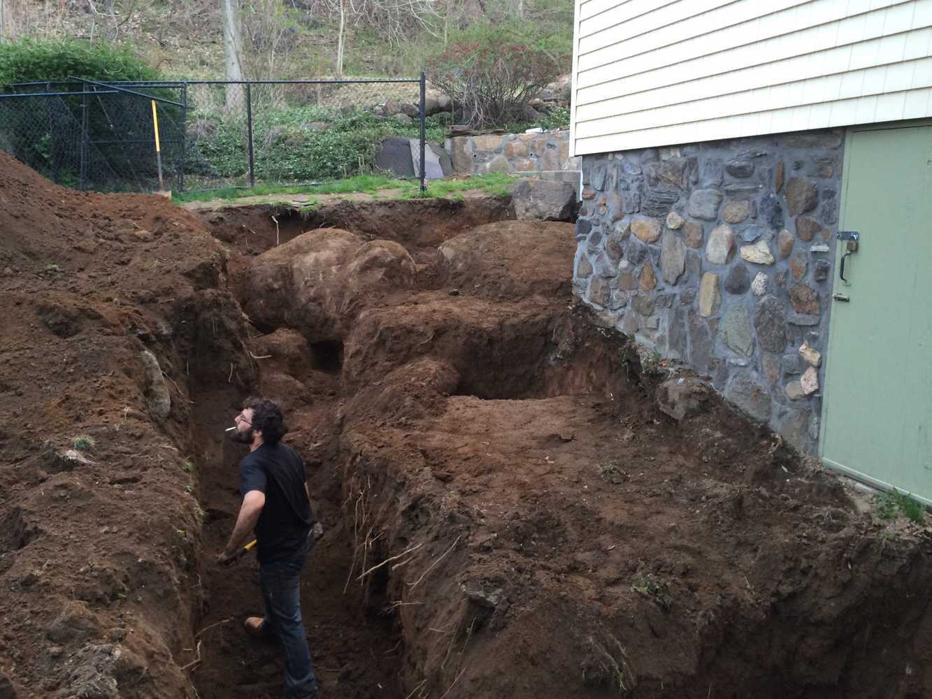 Croton addition excavation, drainage, foundation sealing