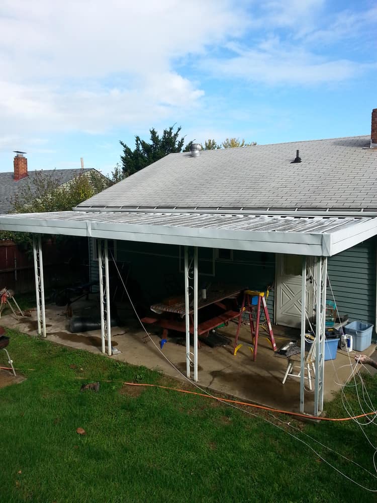 A covered patio we built.