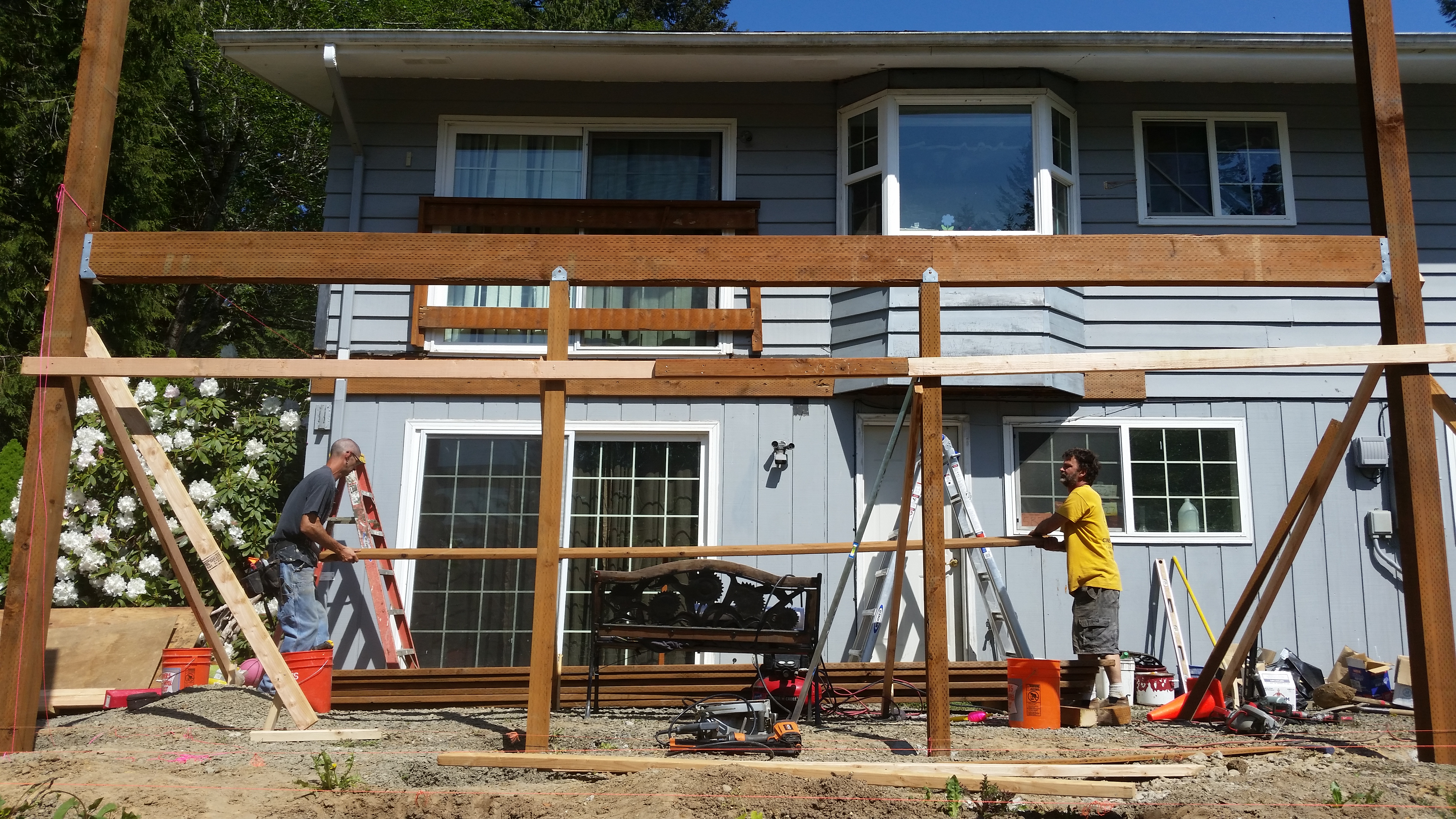 2nd Story Deck & Cover Progression pictures