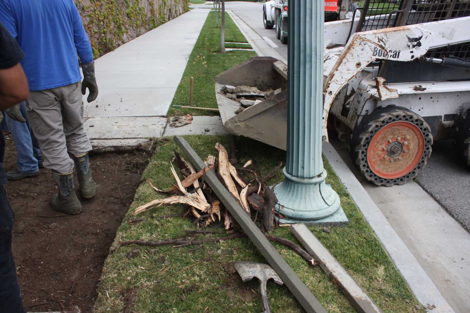 Repairing Sidewalks In Fremont Place.