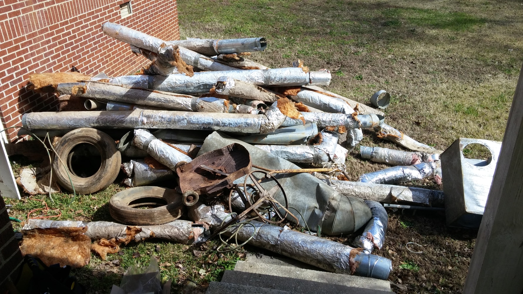 Installed new system, duct work, vapor barrier