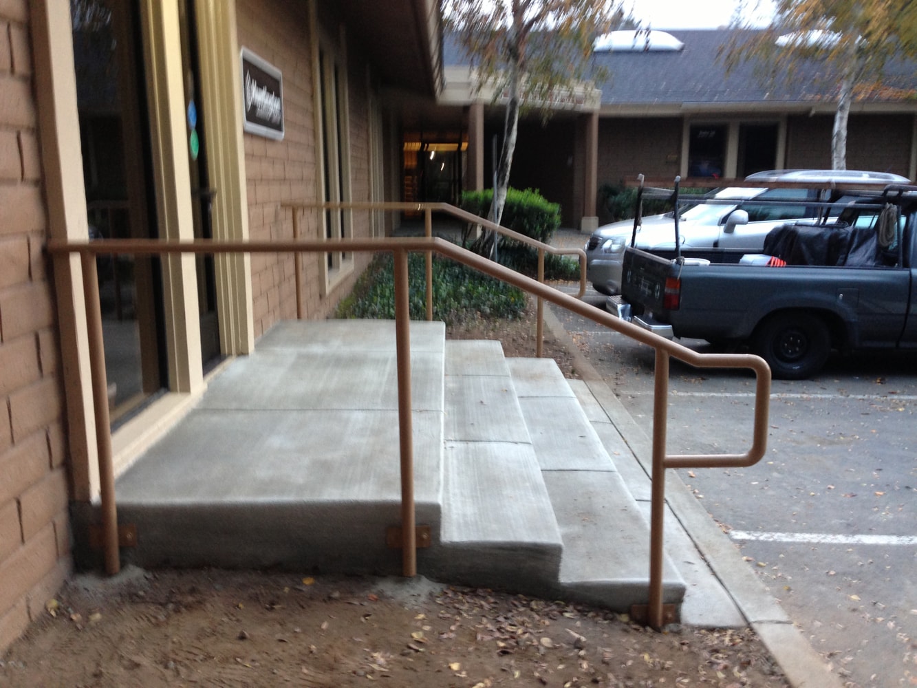 Ornamental iron fences. 