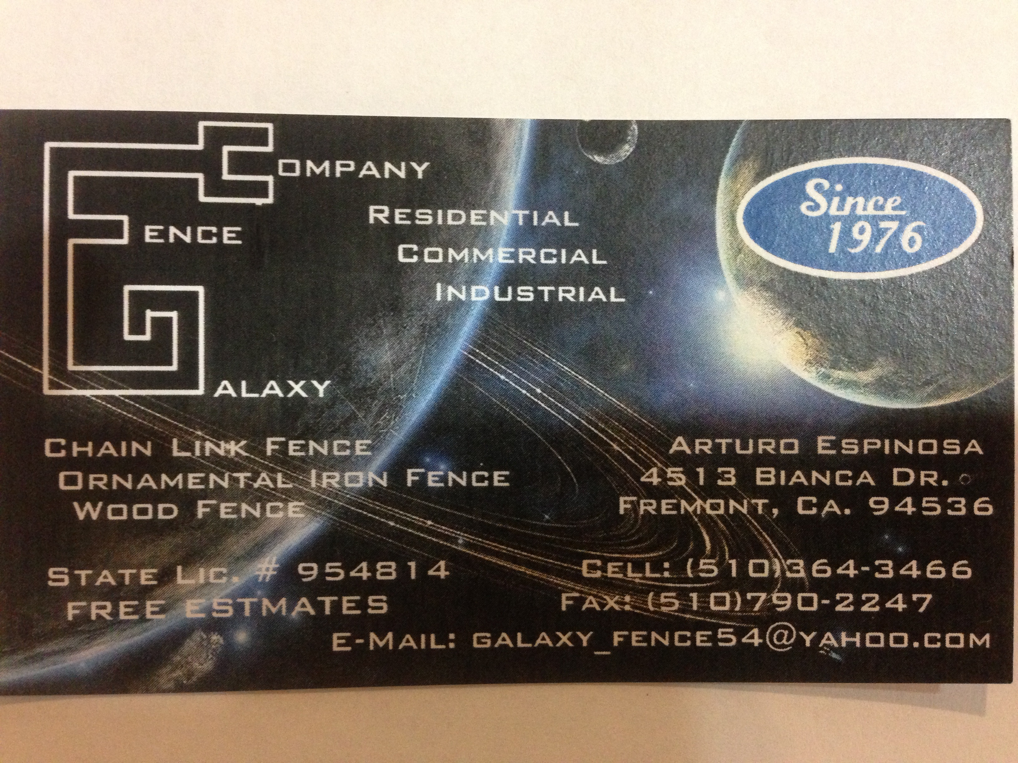 Galaxy Fence Co