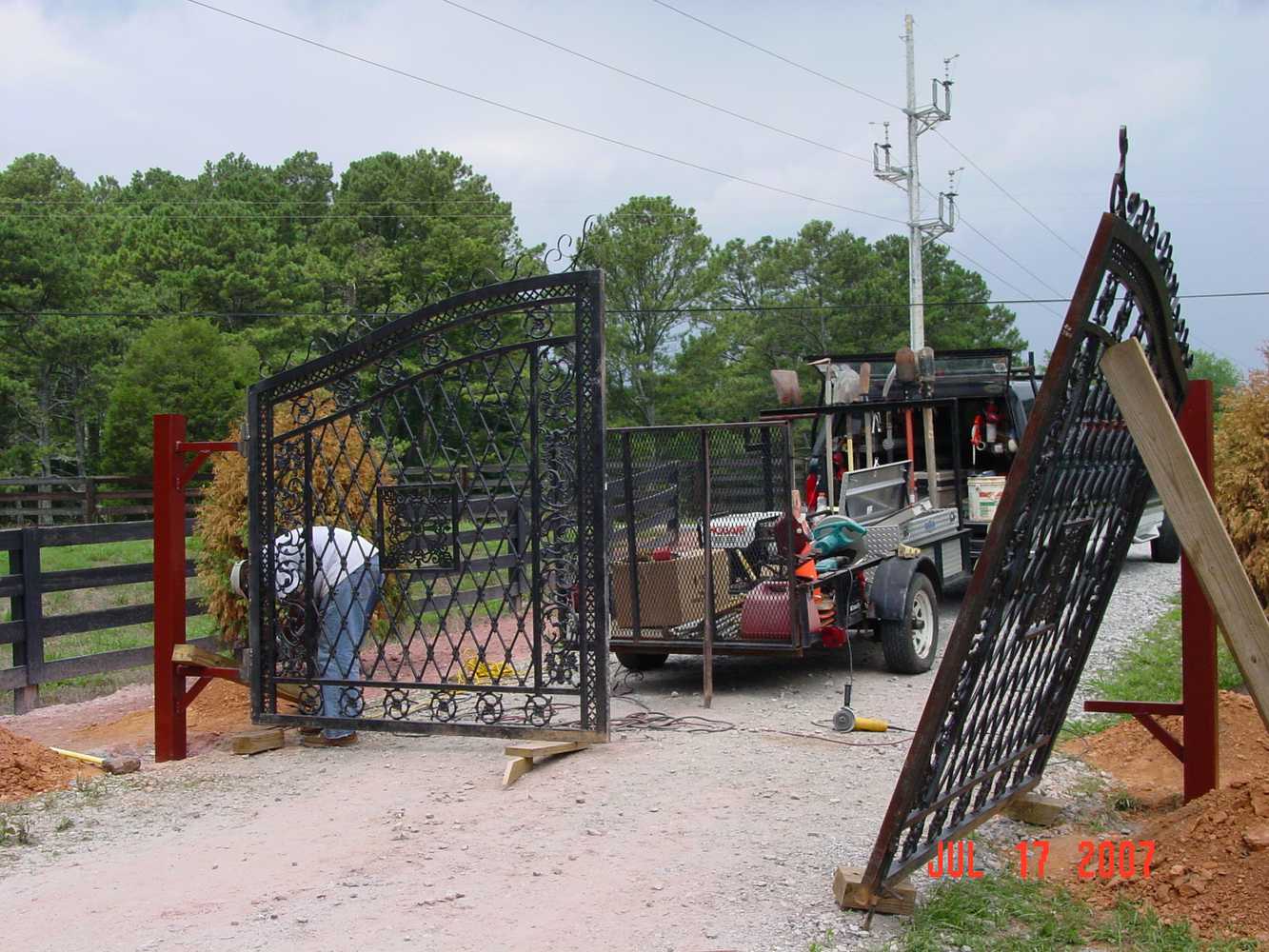 Residential Gates, Subdivision Entry gates, roadwork, stonework etc. Commercial gates