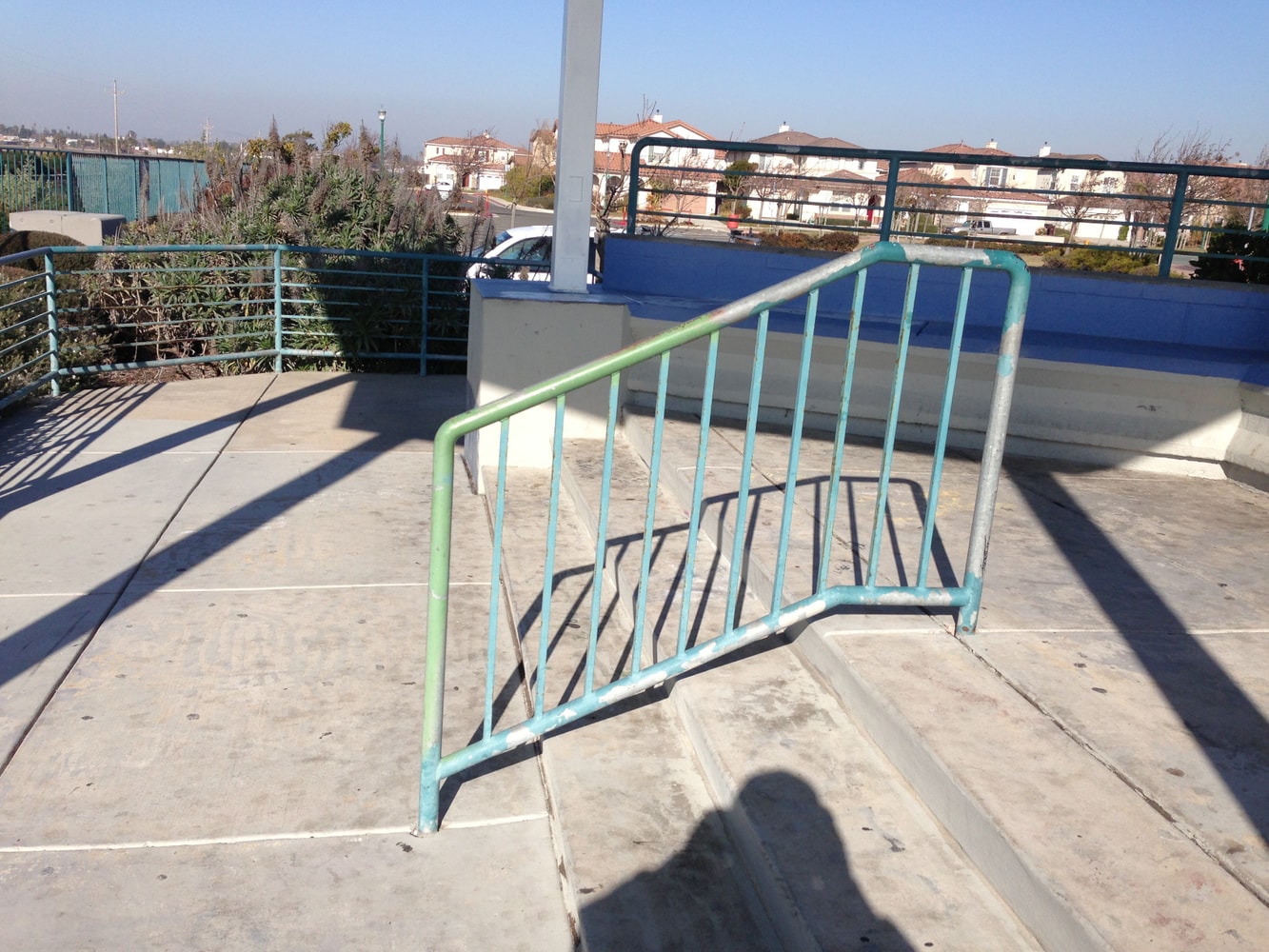 Ornamental iron fences. 