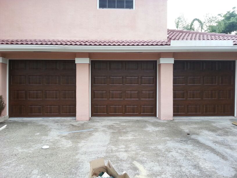 Walnut Color Garage Doors
