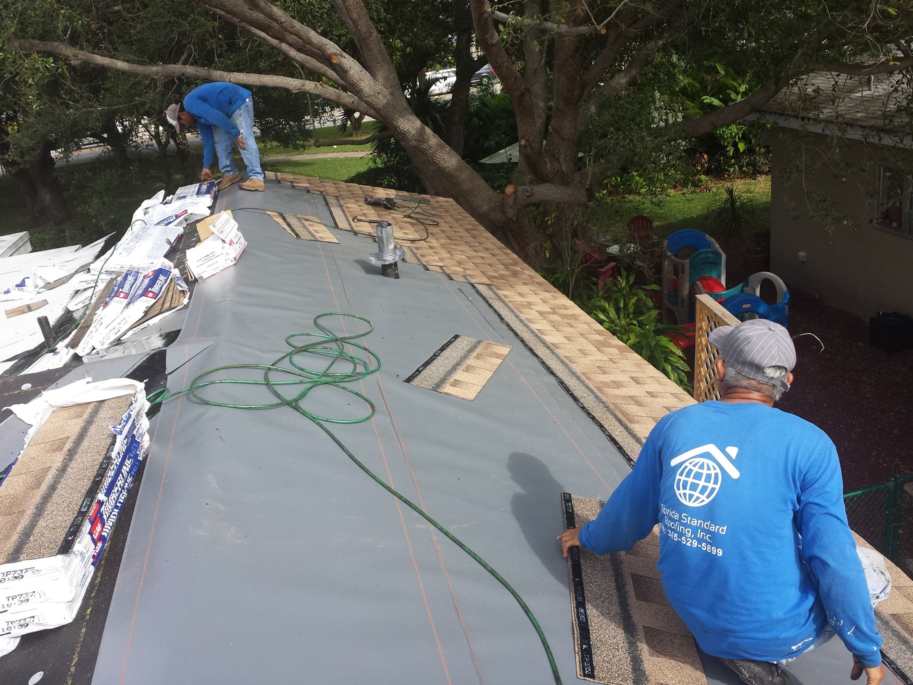 GAF system shingle roof in Coral Gables/Coconut Grove