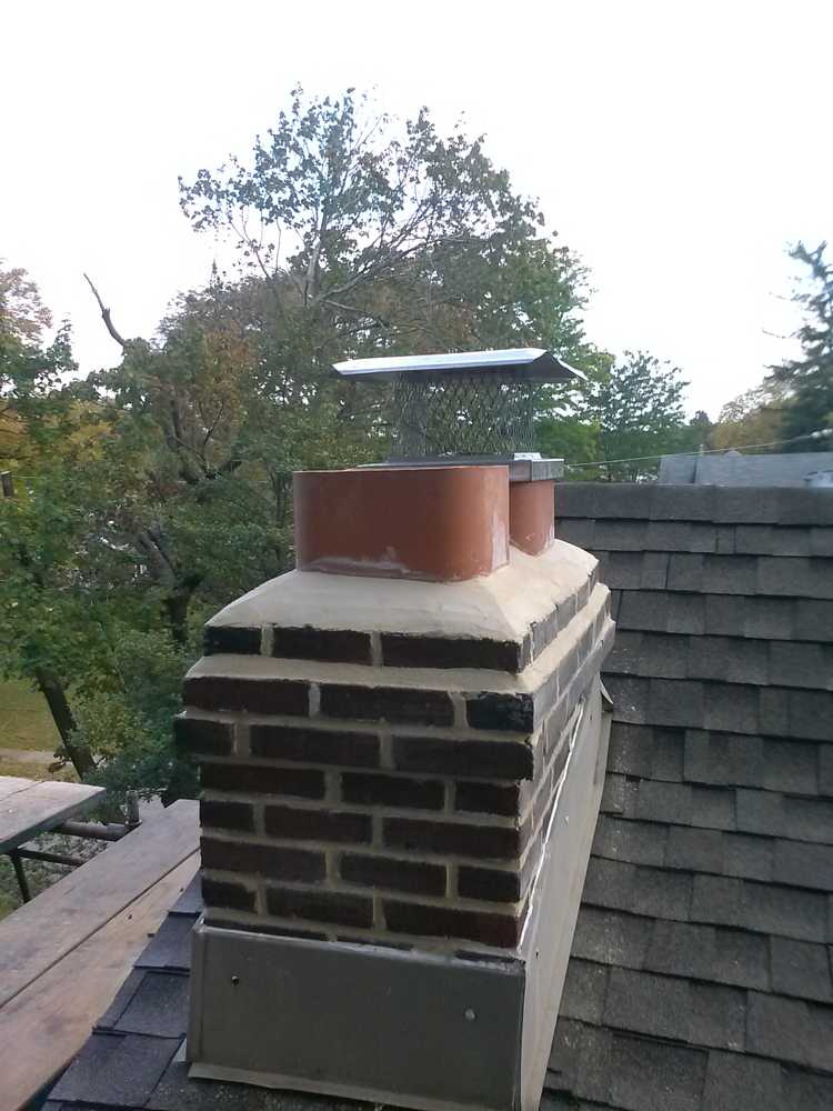 Brick Pointing - Top-Sealing Damper - New Flue Tiles - Cap - Crown