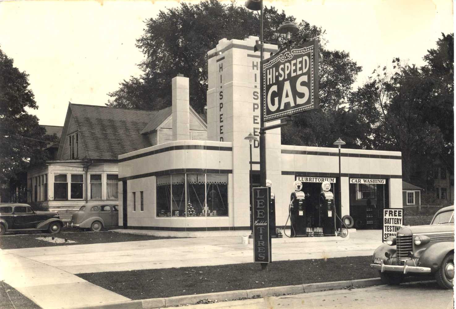 First Gas Station Built, Jackson, Michigan